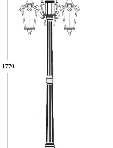 Наземный фонарь Oasis Light PORTO 86108B R