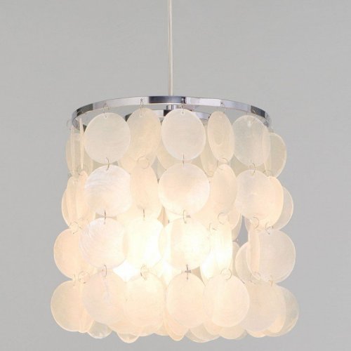 Подвесной светильник Eurosvet Sandra 60185/1 хром/перламутр Подвесной светильник Eurosvet Sandra 60185/1 хром/перламутр