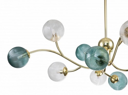 Люстра на штанге Indigo Selva 11032/12R Gold