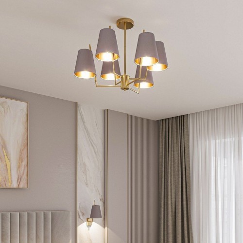 Потолочная люстра Eurosvet Topanga 60173/6 латунь Потолочная люстра Eurosvet Topanga 60173/6 латунь