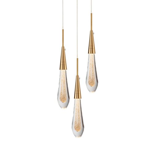 Подвесной светильник DeLight Collection Pour DZ1018P-3 brass Подвесной светильник DeLight Collection Pour DZ1018P-3 brass
