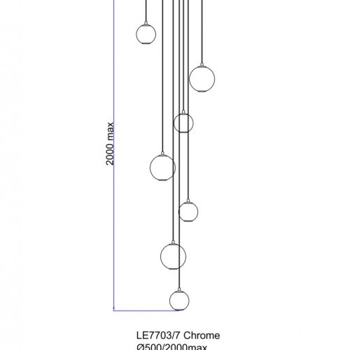 Подвесная люстра Aurore LE7703/7 Chrome