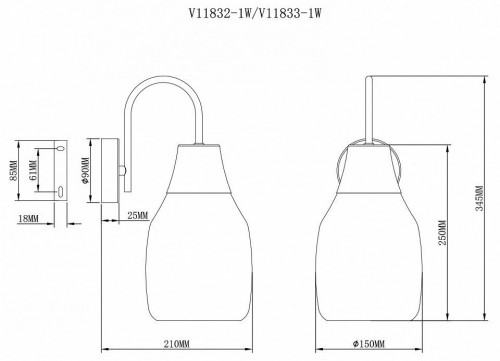 Бра Moderli Adalina V11832-1W