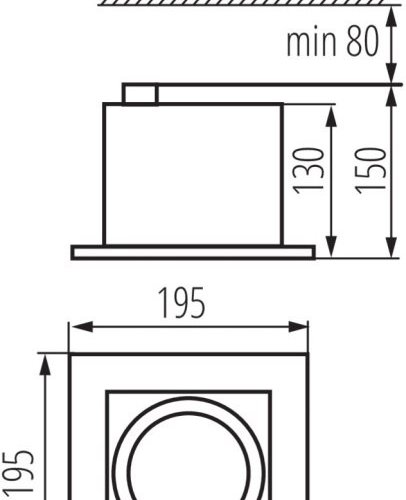 Точечный светильник Kanlux MATEO ES DLP-150-B 32930