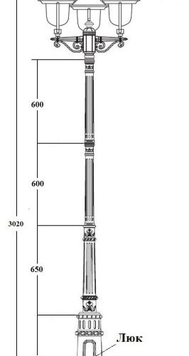 Наземный фонарь Oasis Light MADRID-COOPER 84310cB E7 02 Bl