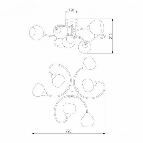 Потолочная люстра Eurosvet Tulia 30136/6 хром Потолочная люстра Eurosvet Tulia 30136/6 хром