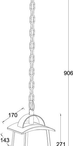 Уличный светильник подвесной Oasis Light FRANKFURT I 2736 05Cl Bl
