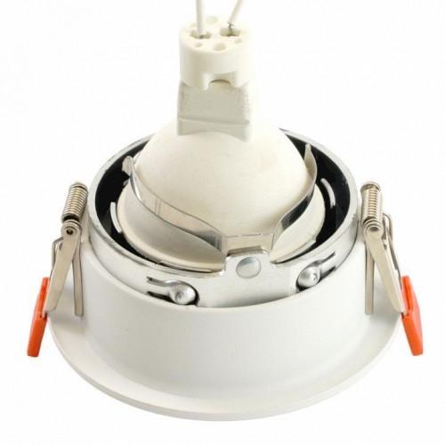 Светильник встраиваемый Feron DL3102 потолочный MR16 G5.3 белый + черный хром 51399