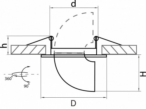 Точечный встраиваемый светильник Lightstar Braccio 011060