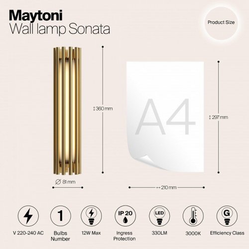 Бра Maytoni Sonata MOD410WL-L12BS3K Бра Maytoni Sonata MOD410WL-L12BS3K
