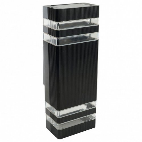 Светильник садово-парковый  Feron.ONE DH0807-P, на стену вверх/вниз,  2*GU10 220-240V, черный пластик 51539