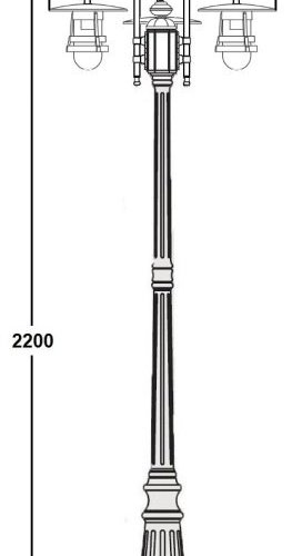 Наземный фонарь Oasis Light TOKIO 2 68909B 10 down Bl