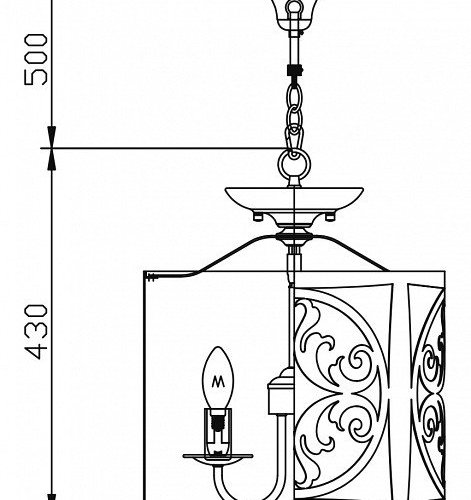 Подвесная люстра Maytoni Rustika H899-03-W