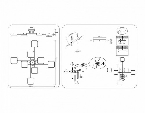 Люстра на штанге Ambrella light COMFORT FL516346 Люстра на штанге Ambrella light COMFORT FL516346