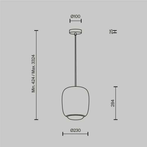 Подвесной светильник Brio MOD466PL-L12GR3K Подвесной светильник Brio MOD466PL-L12GR3K