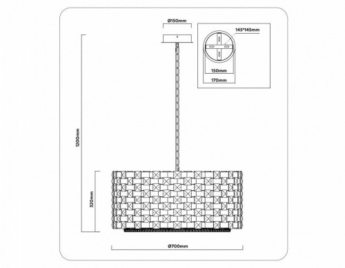 Подвесная люстра Ambrella light High Light LH41009 Подвесная люстра Ambrella light High Light LH41009