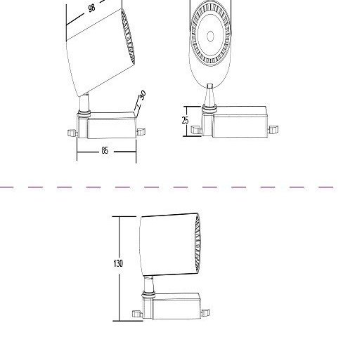 Трековый светодиодный светильник Maytoni Track TR003-1-6W4K-B