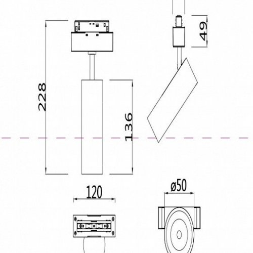 Трековый светодиодный светильник Maytoni Technical Track lamps TR019-2-10W4K-MG