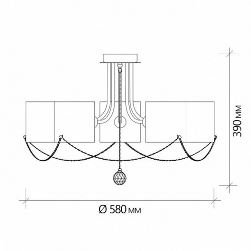 Потолочная люстра Escada Intense 683/5P Потолочная люстра Escada Intense 683/5P