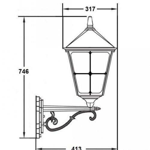 Настенный фонарь уличный QUADRO XXL 79901XXL 02C Bl