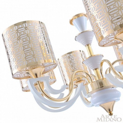 Подвесная люстра Arte Milano Florentia-8857 308857/5 Wh/Gd Подвесная люстра Arte Milano Florentia-8857 308857/5 Wh/Gd