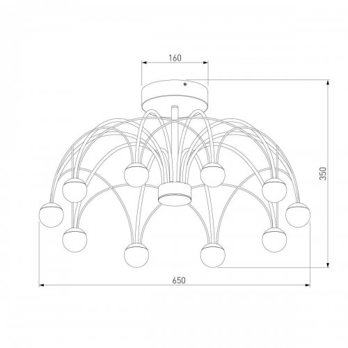 Потолочная светодиодная люстра Eurosvet Ragno 90035/10 LED черный