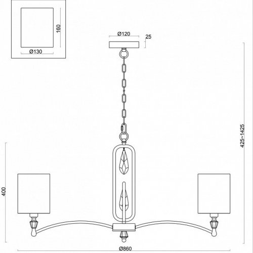 Подвесная люстра Freya Riverside FR1007PL-08BS