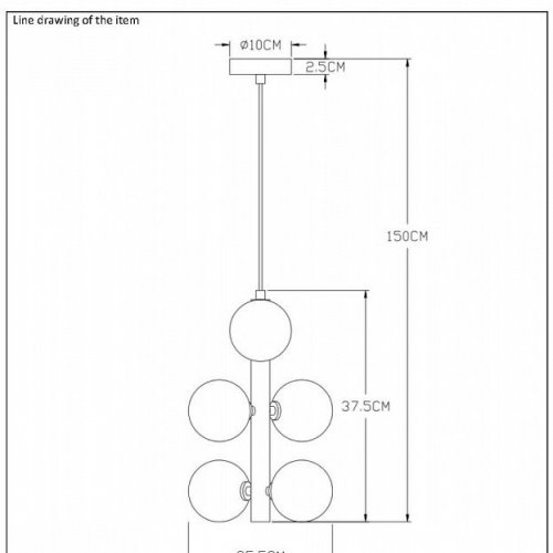 Подвесная люстра Lucide Tycho 45474/06/30