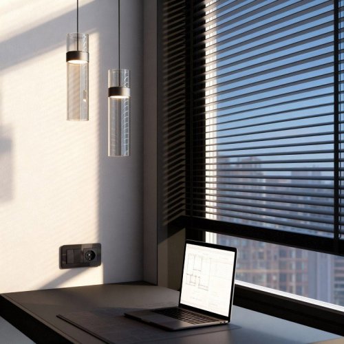 Подвесной светильник Eurosvet Lumen 50244/1 LED черный/прозрачный Подвесной светильник Eurosvet Lumen 50244/1 LED черный/прозрачный