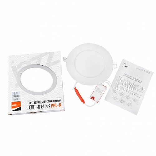Встраиваемый светильник Jazzway  PPL-R 9w 4000K IP40 WH