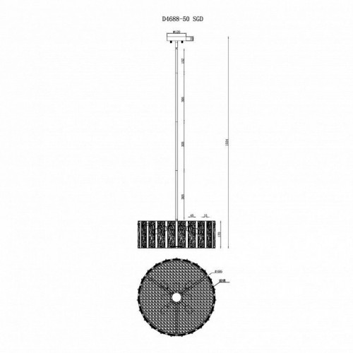 Потолочная люстра iLamp Panorama D4688-50 SGD