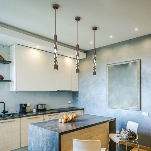 Подвесной светодиодный светильник Eurosvet DLR037 12W 4200K кофейный Подвесной светодиодный светильник Eurosvet DLR037 12W 4200K кофейный