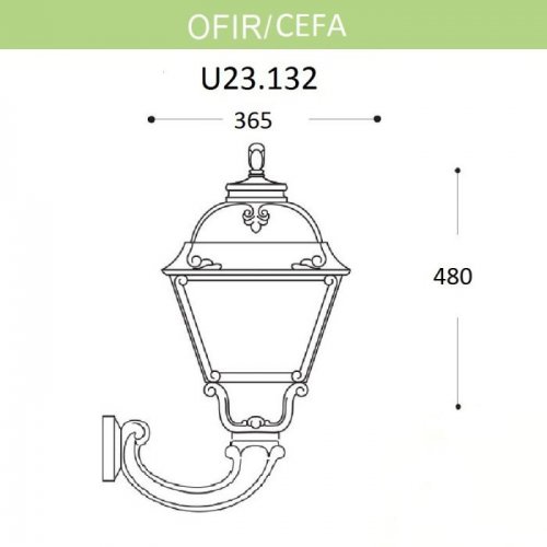 Настенный фонарь уличный Fumagalli Cefa U23.132.000.VYF1R