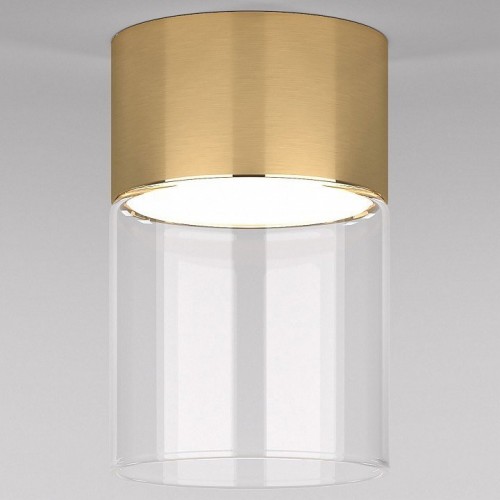 Потолочный светодиодный светильник Elektrostandard Lumen 25047/LED 10W 4000К латунь/прозрачный a064707