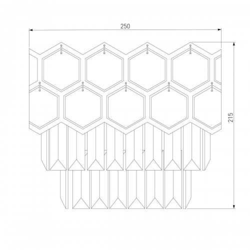 Настенный светильник Eurosvet Ariana 10124/2 хром/прозрачный хрусталь Strotskis
