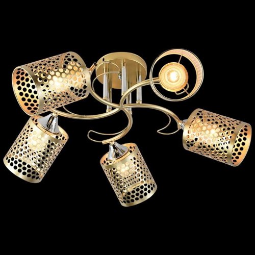 Потолочная люстра Reluce 01322-0.3-05 MATT GOLD+CR Потолочная люстра Reluce 01322-0.3-05 MATT GOLD+CR