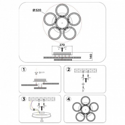 Потолочная люстра Ambrella light Original FA9531 Потолочная люстра Ambrella light Original FA9531