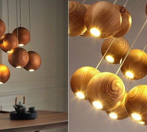 Подвесной светильник Imperiumloft Lofter Wooden Sphere 40,157