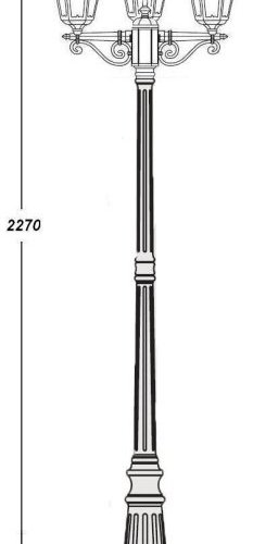 Наземный фонарь PETERSBURG M 79809MB Gl