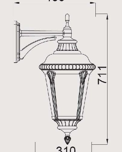 Настенный фонарь уличный Oasis Light 79752М Bl