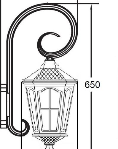 Настенный фонарь Oasis Light уличный ALBORG 79702/18 Bl