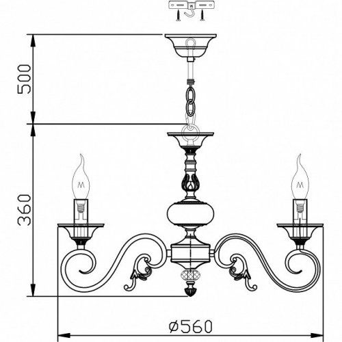 Подвесная люстра Maytoni Perla ARM337-05-R