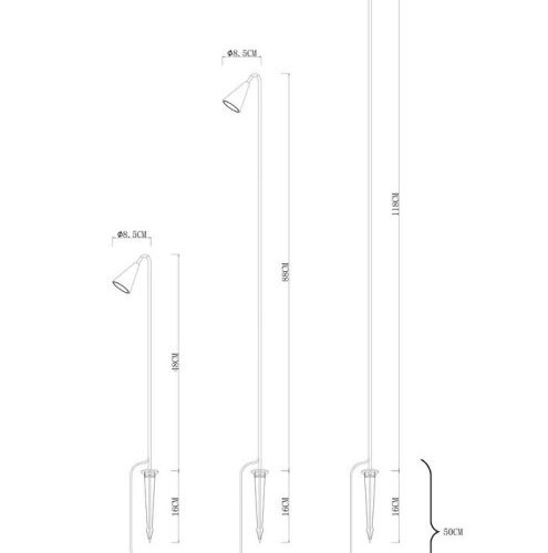 Грунтовый светильник Arte Lamp Muliphein A1084PA-3BK