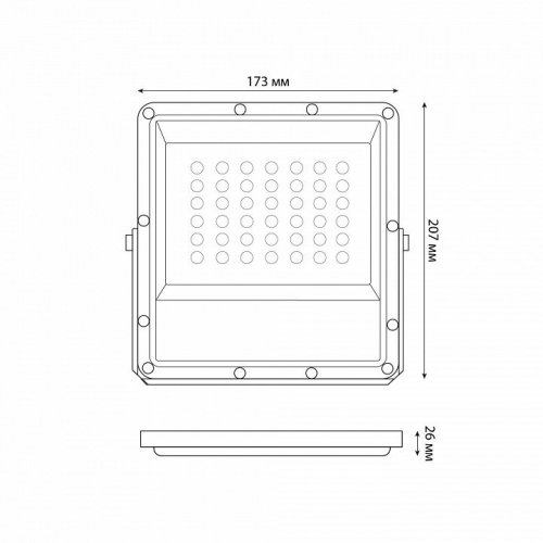 Настенно-потолочный прожектор Uniel ULF-F51D UL-00012758