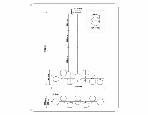 Потолочная люстра Ambrella light High Light LH51017 Потолочная люстра Ambrella light High Light LH51017