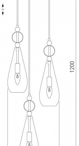 Подвесной светильник Eurosvet Ilario 50202/3 хром