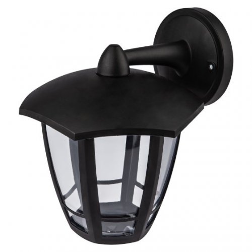Садово-парковый светильник ЭРА «Дели 3» ДБУ 07-8-006 черный 6-гранный настенный IP44 светодиодный 8Вт 3000K Б0064274
