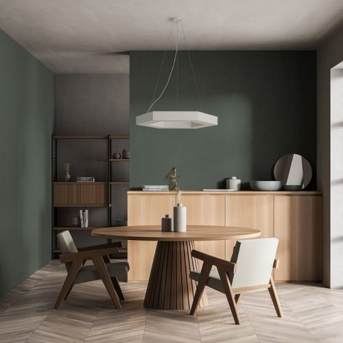 Подвесной светодиодный светильник Geometria ЭРА Hexagon SPO-123-W-40K-045 45Вт 4000К белый Б0050554