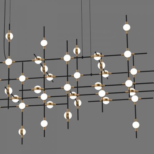 Подвесная люстра DeLight Collection Molecular MD18001067-55A black/gold Подвесная люстра DeLight Collection Molecular MD18001067-55A black/gold