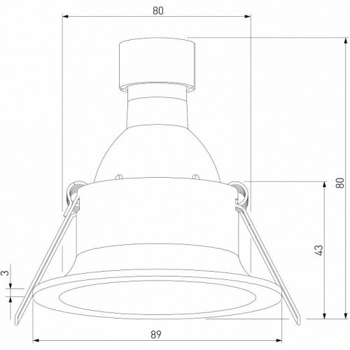 Светильник встраиваемый Elektrostandard Andi (25061/01) GU10 черный IP44 a070143